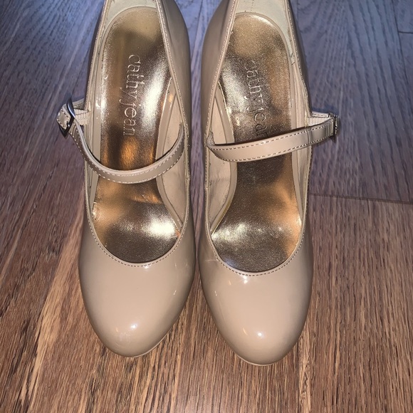 Cathy Jean Mary Jane Platform Heels - Nude - Picture 7 of 10